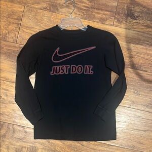 Nike Black Long Sleeve Tee with Iconic Slogan